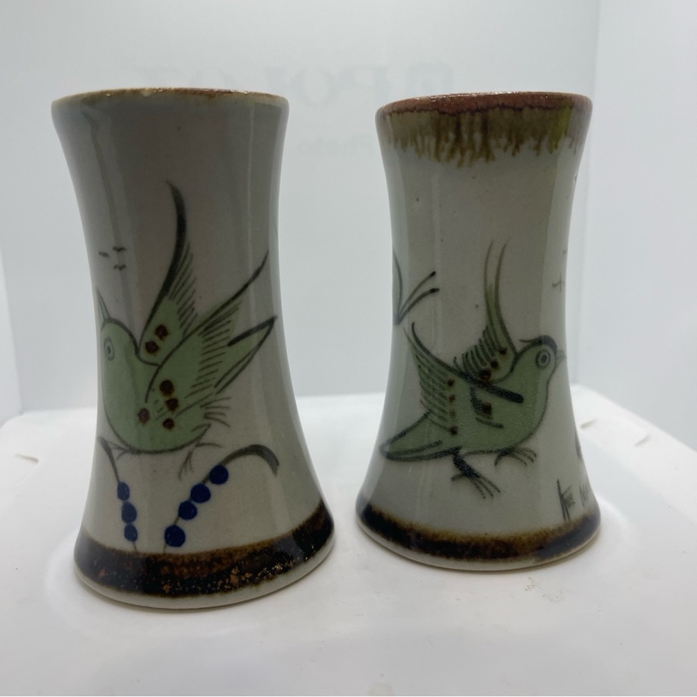 Ken Edwards Mexican Pottery Glasses or Vases set